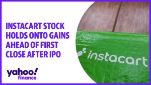 Instacart stock holds onto gains ahead of first close after IPO