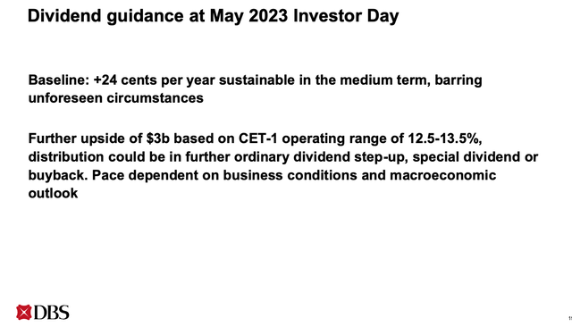 DBS Group Medium-Term Dividend Guidance