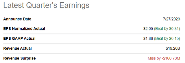 TMUS latest quarterly earnings summary