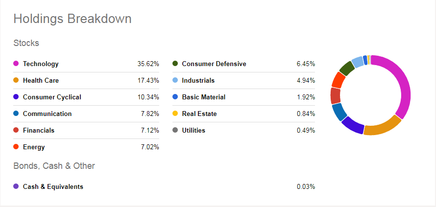 SPYG Portfolio Breakdown