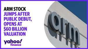 Arm stock jumps after public debut, opens at $60 billion valuation