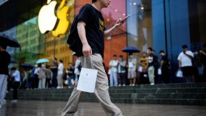 iPhone sales in China shrink as US political tensions grow