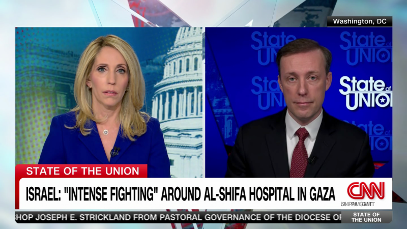 Sullivan: ‘We do not want to see firefights’ in Gaza hospitals
