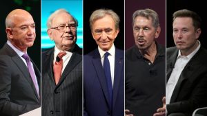 The wealth of the world’s five richest men more than doubled since 2020