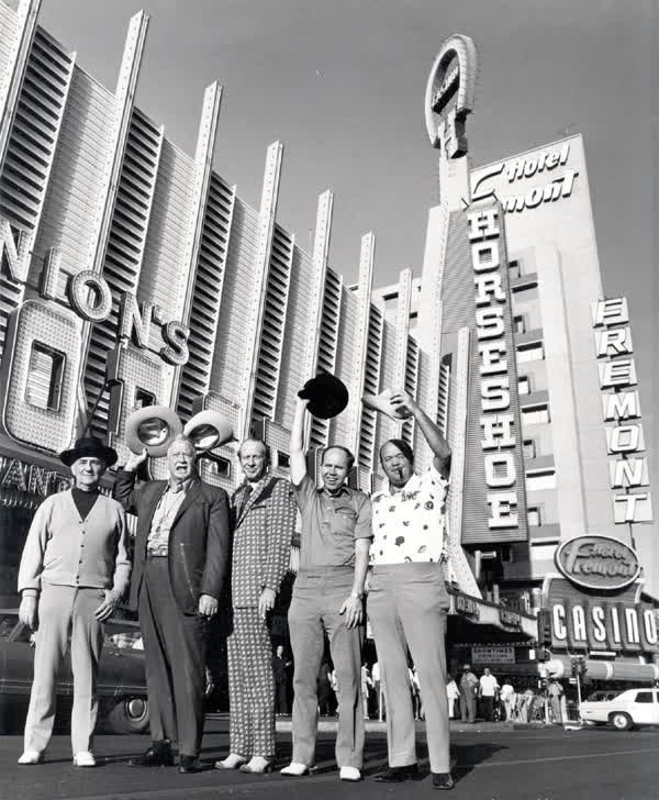 Johnny Moss, Chill Wills, Amarillo Slim, Jack Binion & Puggy Pearson