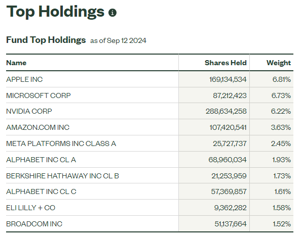 VOO's Top Holdings