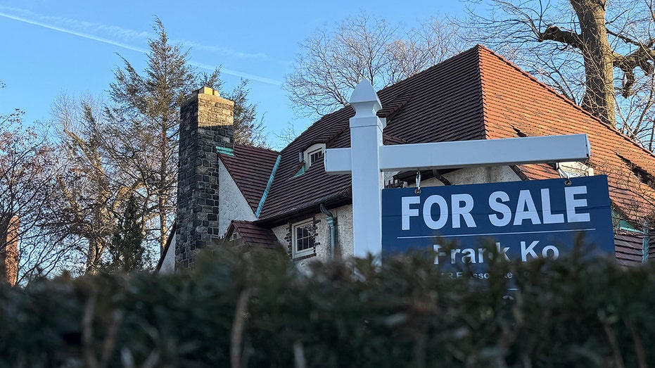 A real estate sign outside a house in New York